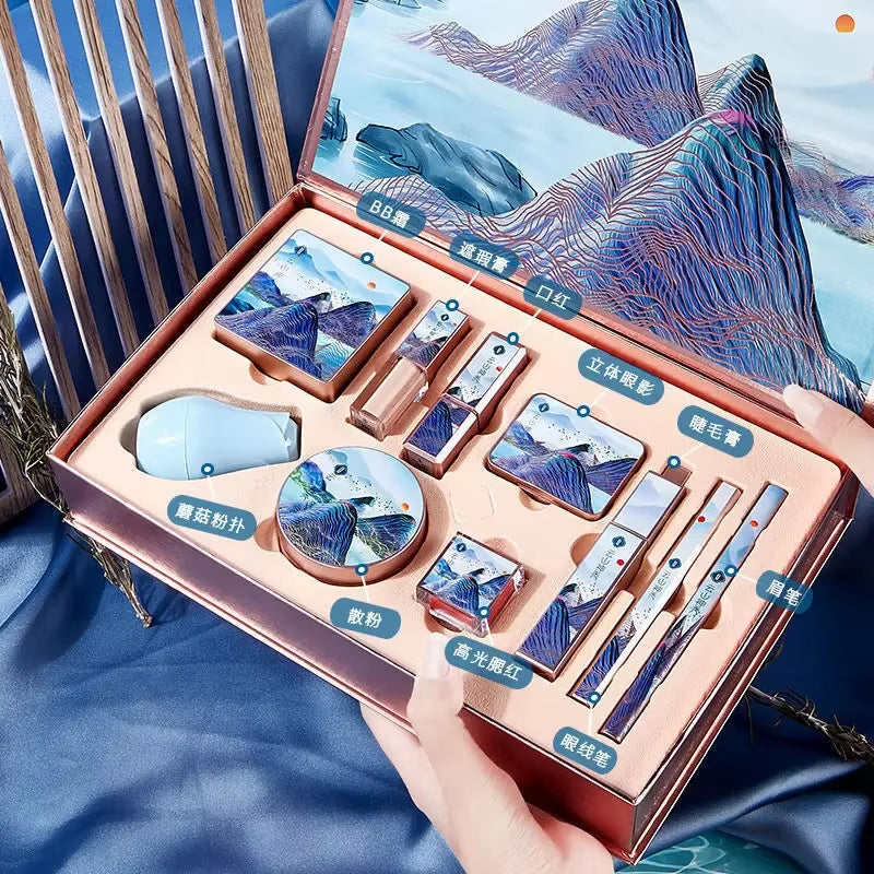 Makeup Set Gift Box BB Cream Lipstick Eyeliner Eyeshadow Eyebrow Pencil Beauty Make up Cosmetics Gifts Make-Up for Women
