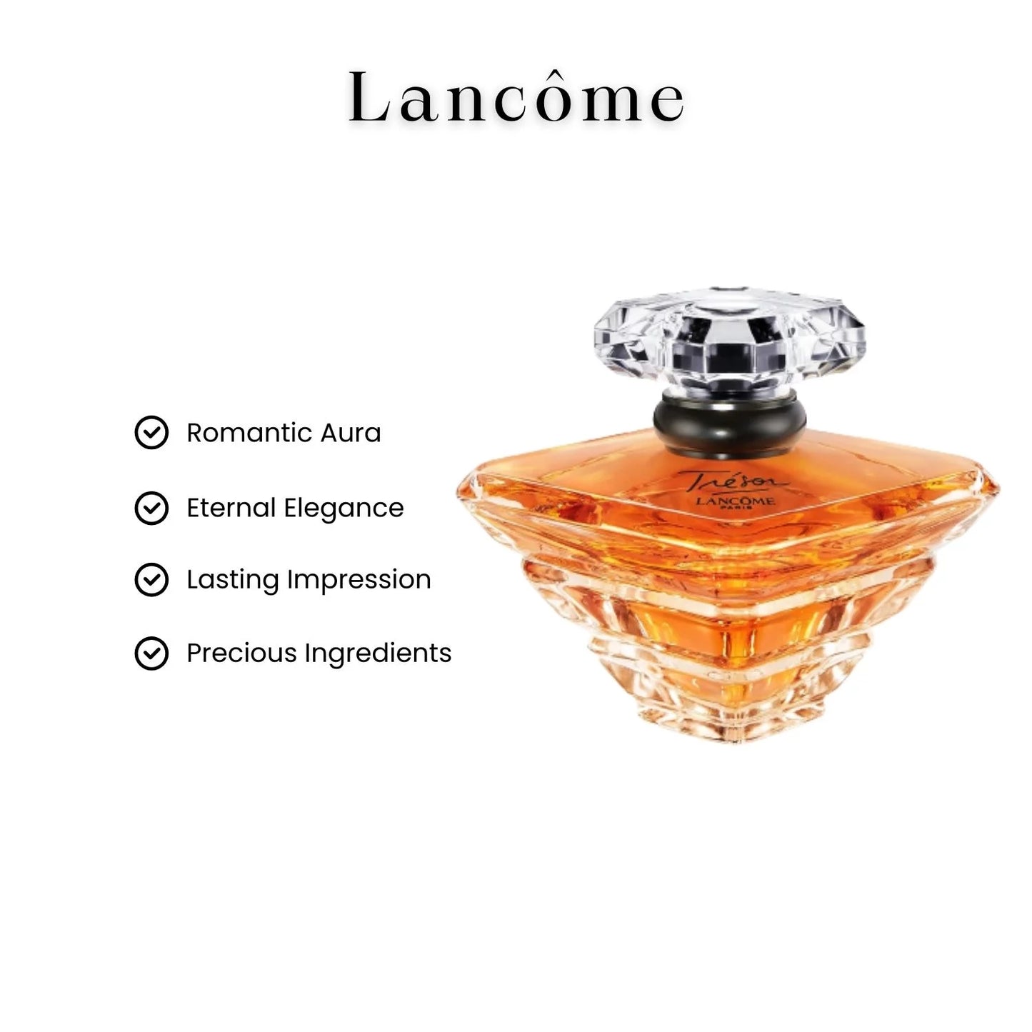 Tresor Eau De Parfum Elegant Rose & Delicate Fruit Blossoms Vaporisateur Natural Spray for Women 3.4 Oz