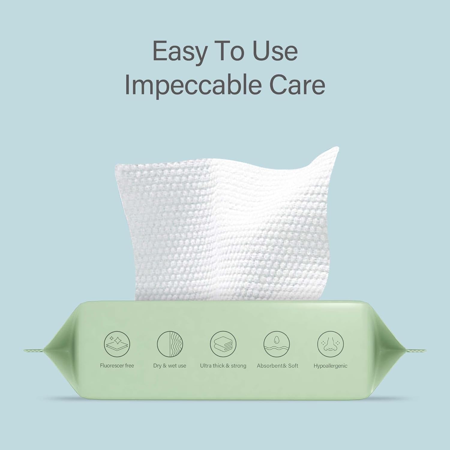 Towel L Disposable Dry Wipes L Facial Towels L 4 -Pack Value Pack, 240 Count Towel,Absorbent,Reusable, Soft, Comfort Skincare