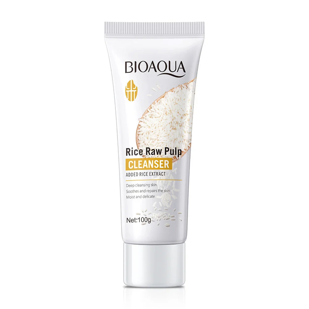 Rice Raw Pulp Essence Skin Care Mild Cleansing Face Cleanser Moisturizing Facial Serum Liquid Tightening Eye Cream Sleeping Mask