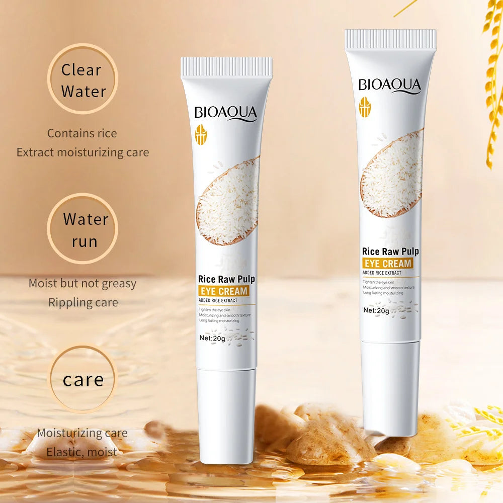 Rice Raw Pulp Essence Skin Care Mild Cleansing Face Cleanser Moisturizing Facial Serum Liquid Tightening Eye Cream Sleeping Mask